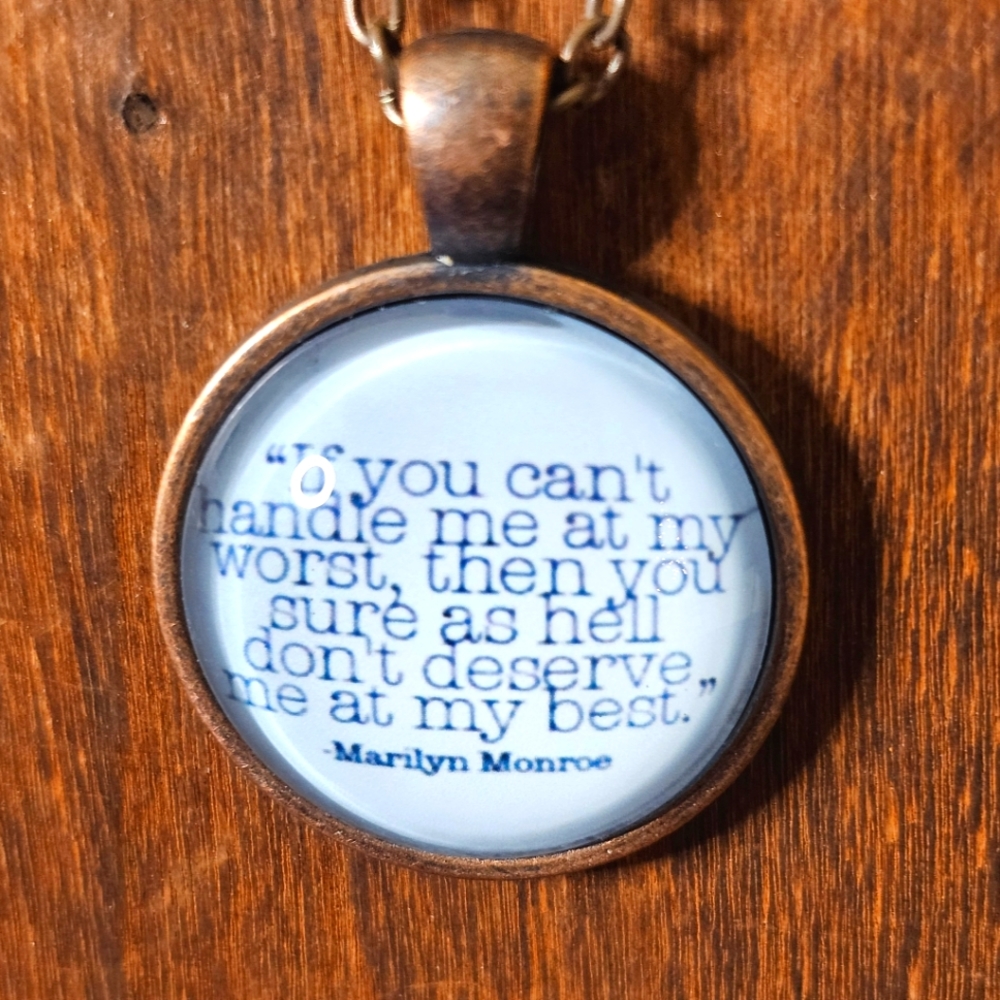 Glass Dome Marilyn Monroe necklace
